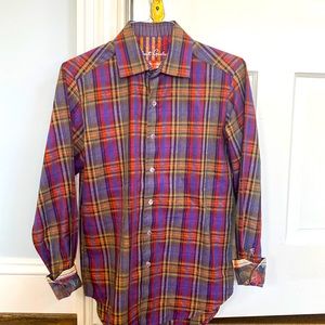 Robert Graham mens plaid shirt classic fit size SMALL